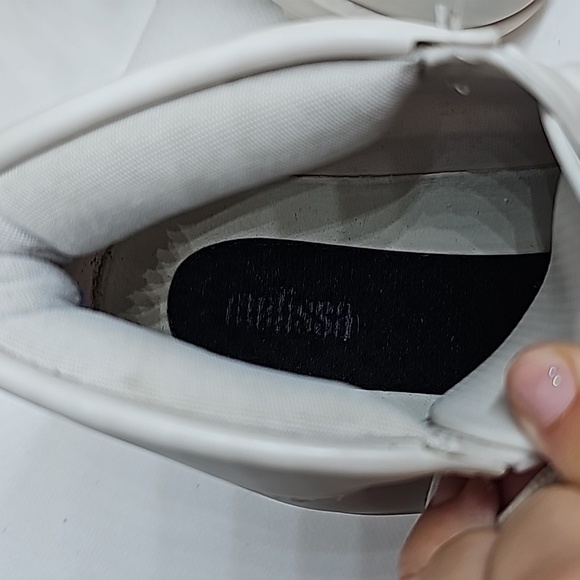 Melissa Ares White Jelly Combat Ankle Boots in Women's Size 5 - Picture 10 of 10